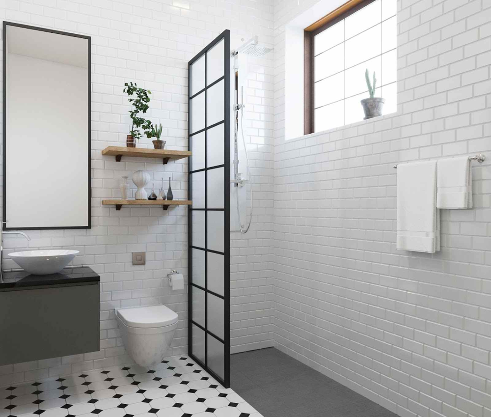 minimalist personal care bathroom